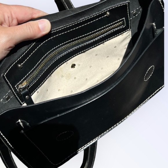 🌻Kate Spade New York Black Leather Essex Scout Crossbody Bag {Flaws} - Picture 7 of 13